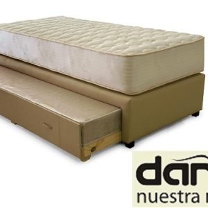 Cama marinera forrada en ecocuero (sommier con carro)