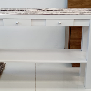 Mesa RECIBIDORA de pino 2 cajones 120cm. largo x 80cm. alto x 40cm. de prof.