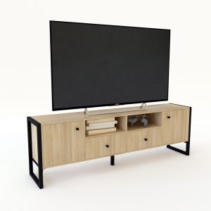 Rack steel tv 65″ 2 puertas 2 cajones DST05RNN