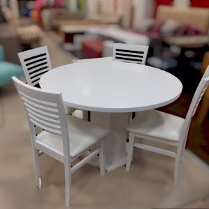 Mesa redonda 120cm con pata central PINO