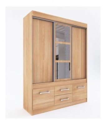 ROPERO 3PTAS 2CAJONES DL453/2RN ROBLE NATURAL