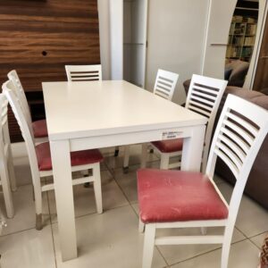 Mesa ERGO 160X90 cm. + SEIS SILLAS (todo en pino)