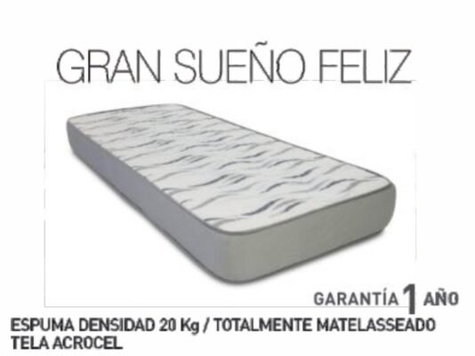 Colchón GRAN SUEÑO FELIZ de GANI 1 PLAZA