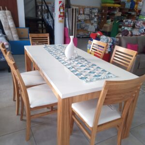 Mesa de Paraíso combinada 160x90cm. con 6 sillas Renata Paraíso *nuestra marca* Daniel