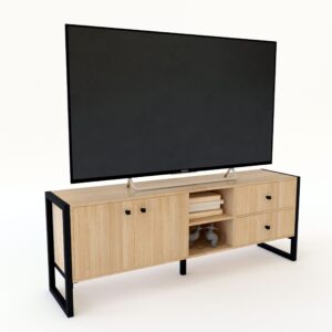 RACK MESA TV 65" 2 PUERTAS + 2 CAJONES DST04