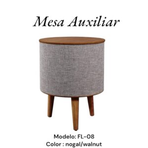 MESA AUXILIAR MADERA CON PARLANTE BLUETOOTH