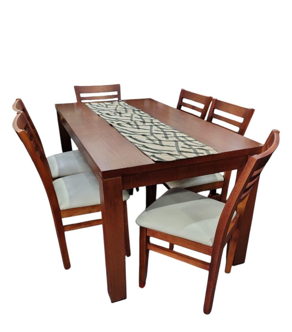 Mesa de PINO 160x90 cm.+ 6 sillas JULIETA en pino *fabricación propia* Daniel