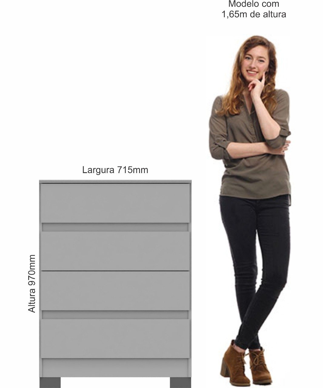 CÓMODA MAIA 4 CAJONES - Imagen 3