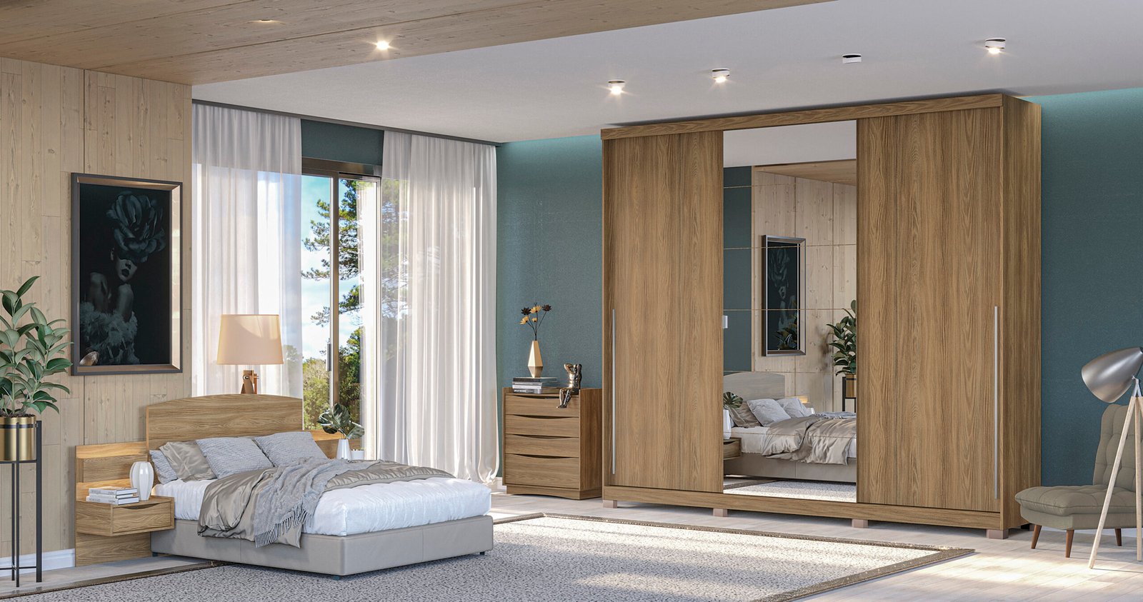 ROPERO 3 PUERTAS CORREDIZAS (B573A) - Imagen 3