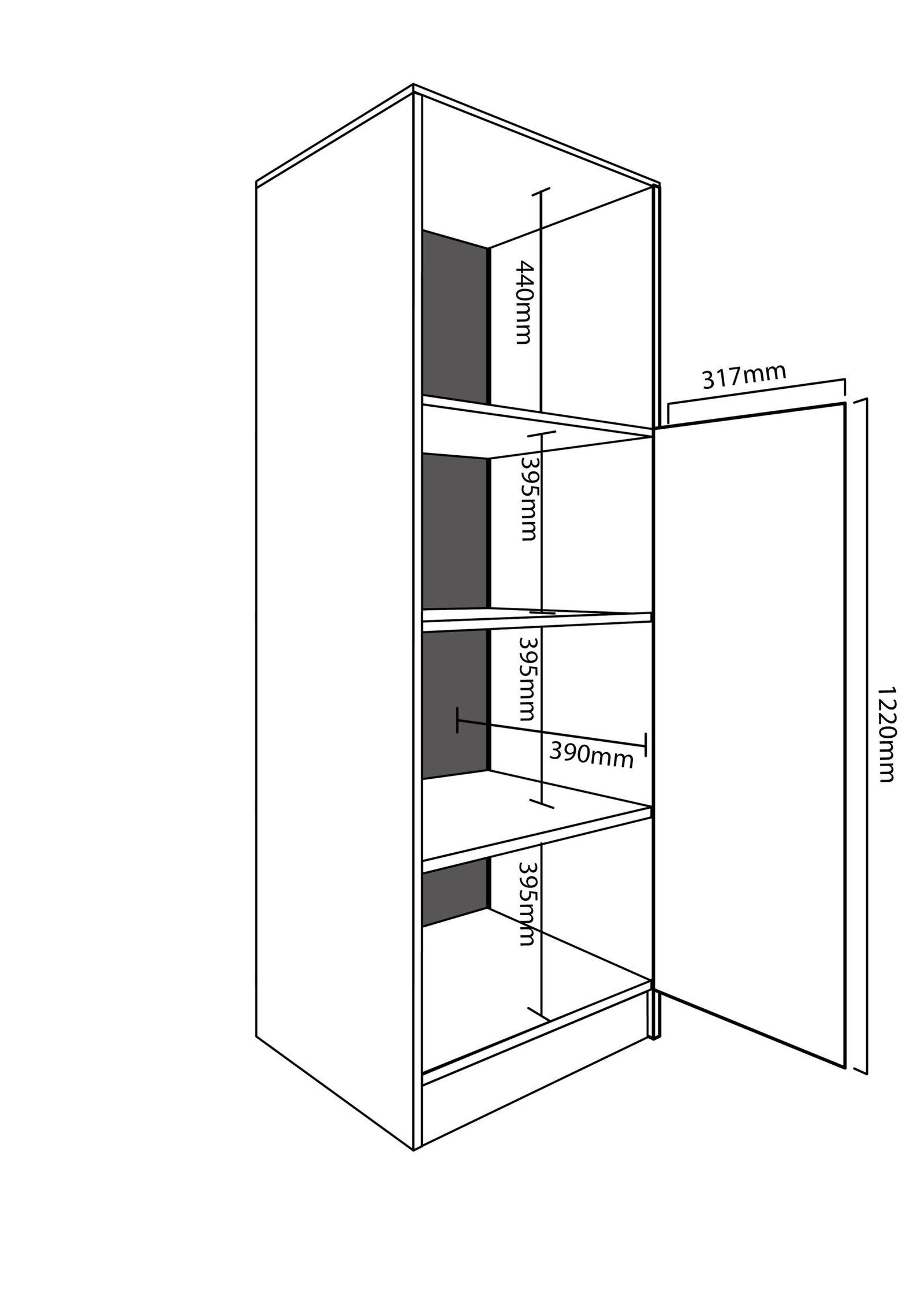 MULTIUSO 1802 PUERTAS + ESTANTES (DL639) - Imagen 4