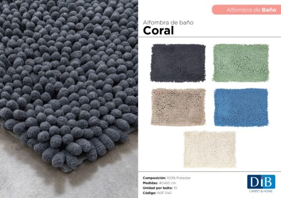 ALFOMBRA DE BAÑO. CORAL