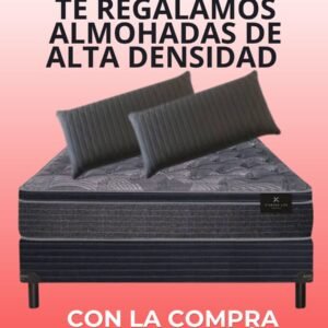 Colchón XL ADVANCED resorte reforzado y pillow inteligente + sommier Daniel *nuestra marca*