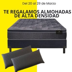 Colchón XL ADVANCED resorte reforzado y pillow inteligente + sommier Daniel *nuestra marca*