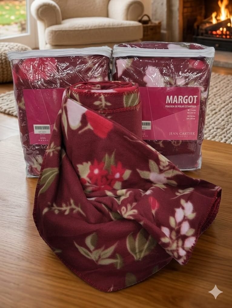 Frazada Polar Estampada MARGOT 2 ½pl
