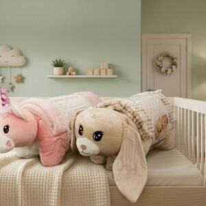 Frazada con almohada y muñeco CACHAREL