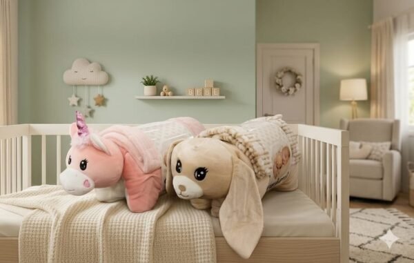 Frazada con almohada y muñeco CACHAREL