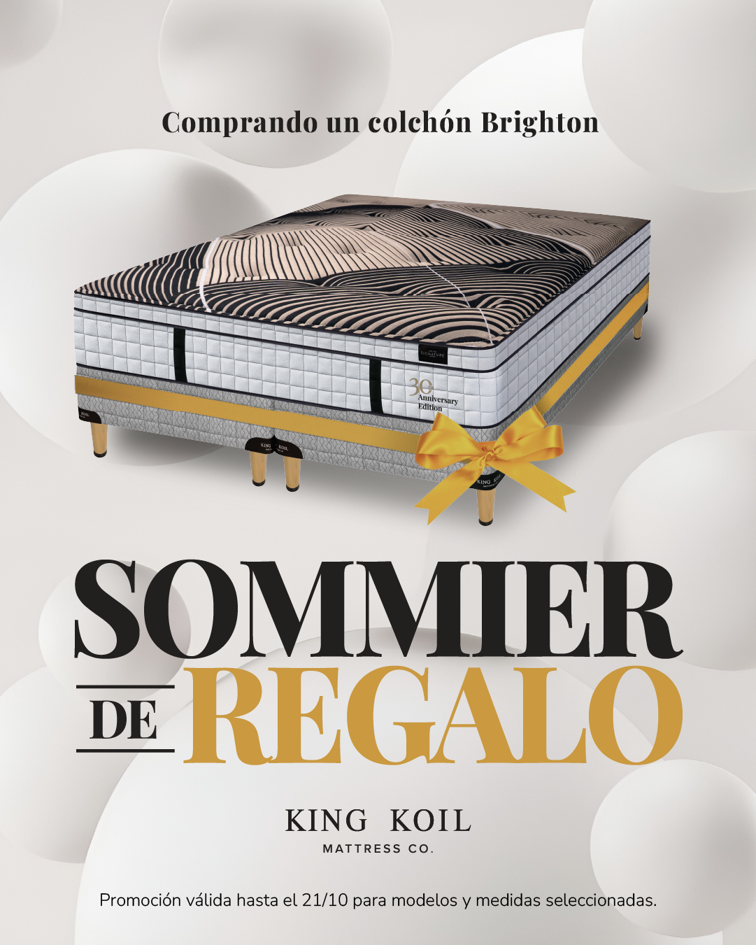 Colchón BRIGHTON + sommier DE REGALO!